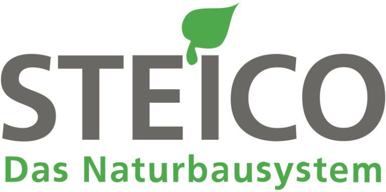 Steico, Firmenlogo Logo von STEICO mit dem Slogan "Das Naturbausystem".